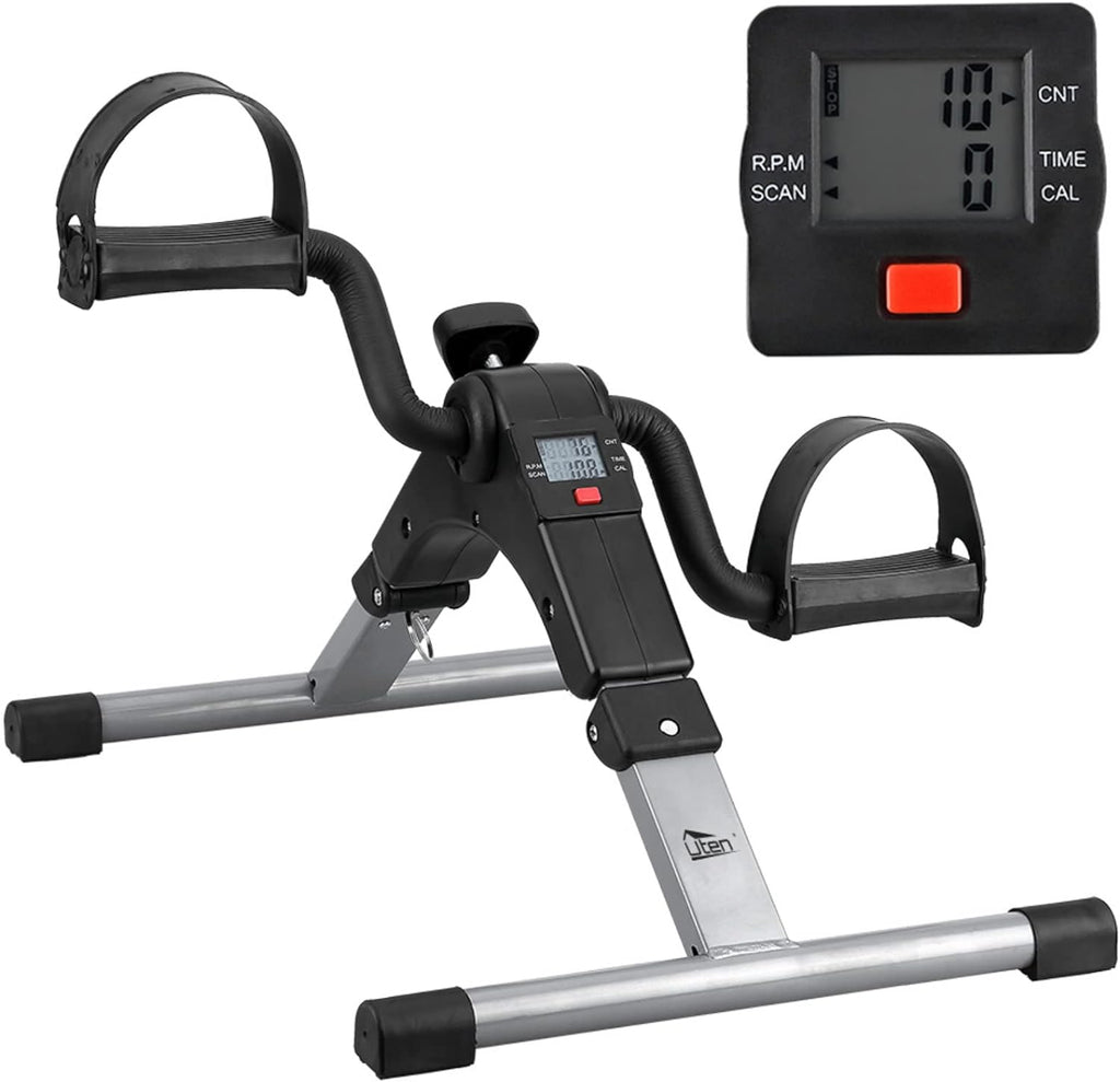 Foldable Pedal Exerciser Mini Arm Leg Exercise Bike with LCD Screen Display New