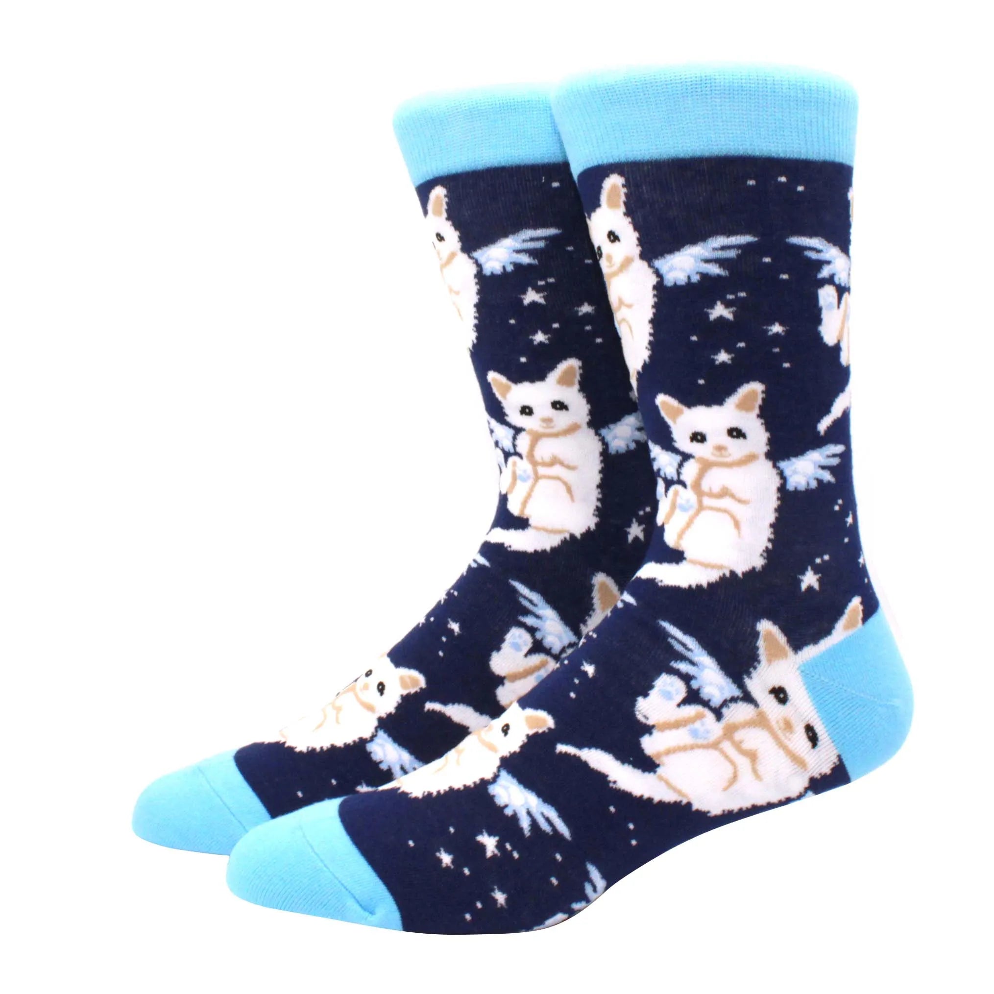 Men'S Fashion Pattern Dress Funky Fun Colorful Socks Luxury Crazy Novelty Dress Socks Cotton Happy Funny Animal Socks