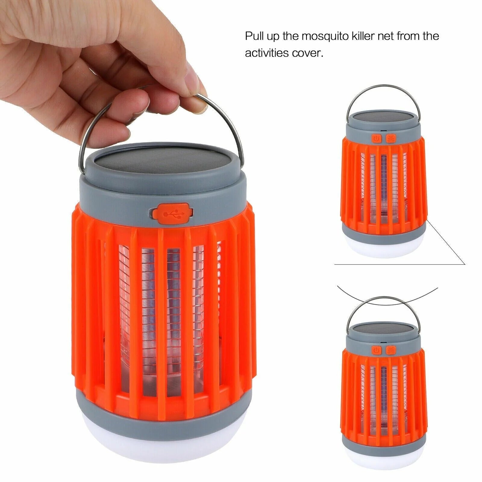 Solar USB Mosquito Killer Light    Electronic Insect Zapper and Lamp
