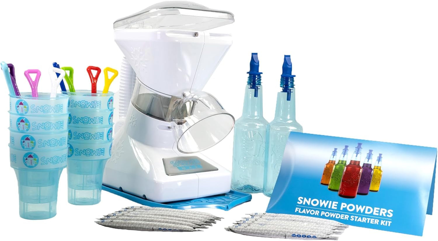 - Little  Max Snow Cone Machine - Premium Shaved Ice Maker, with Powder Sticks Syrup Mix, Entrepreneur Kit