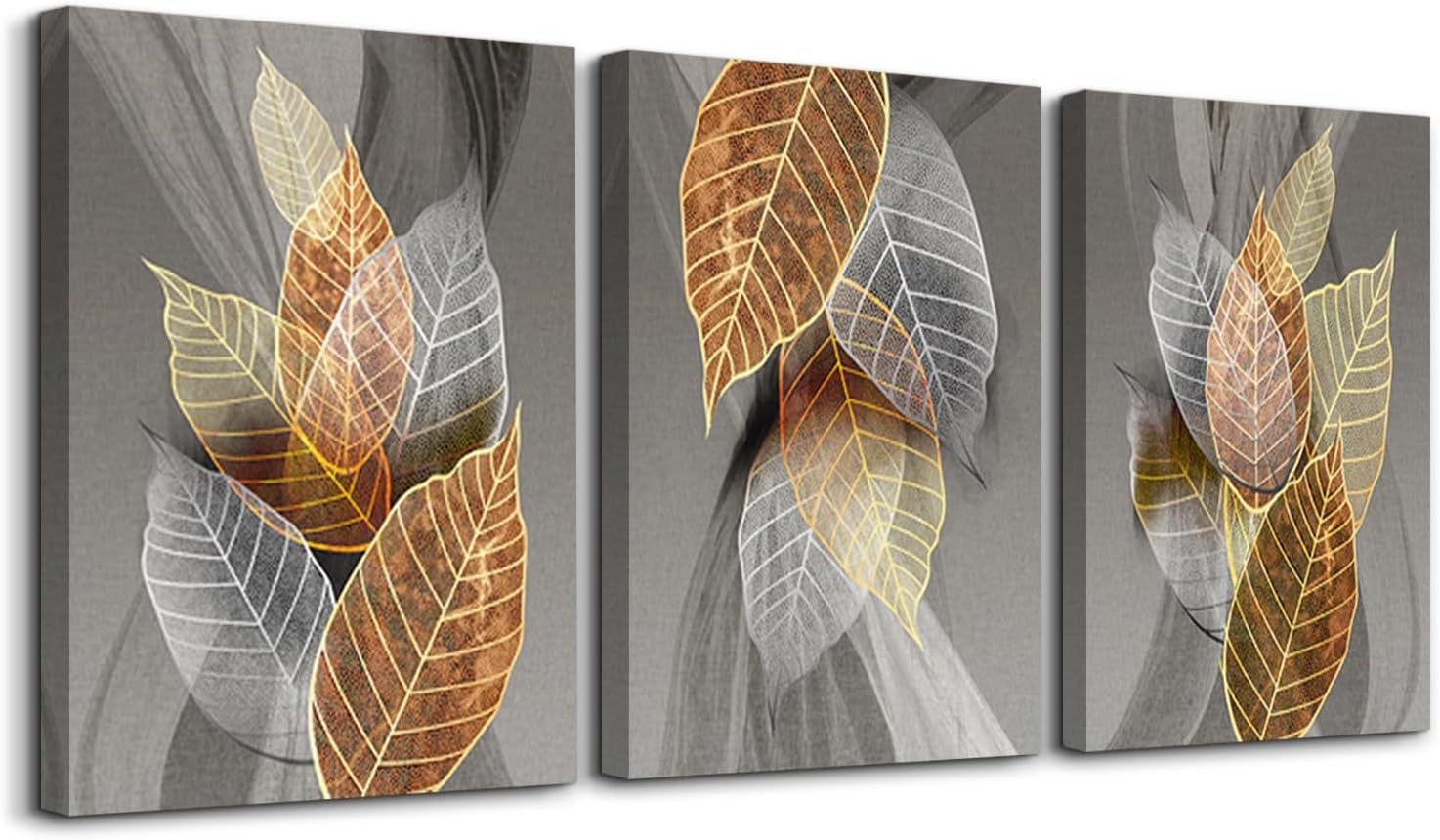 Set of 3 Wall Art Canvas Prints, Beach Sunrise Sunset Pictures Wall Decor Ocean Waves Nature Seascape Poster Coastal Landscape Painting for Living Room, Bedroom, Office Home Decor