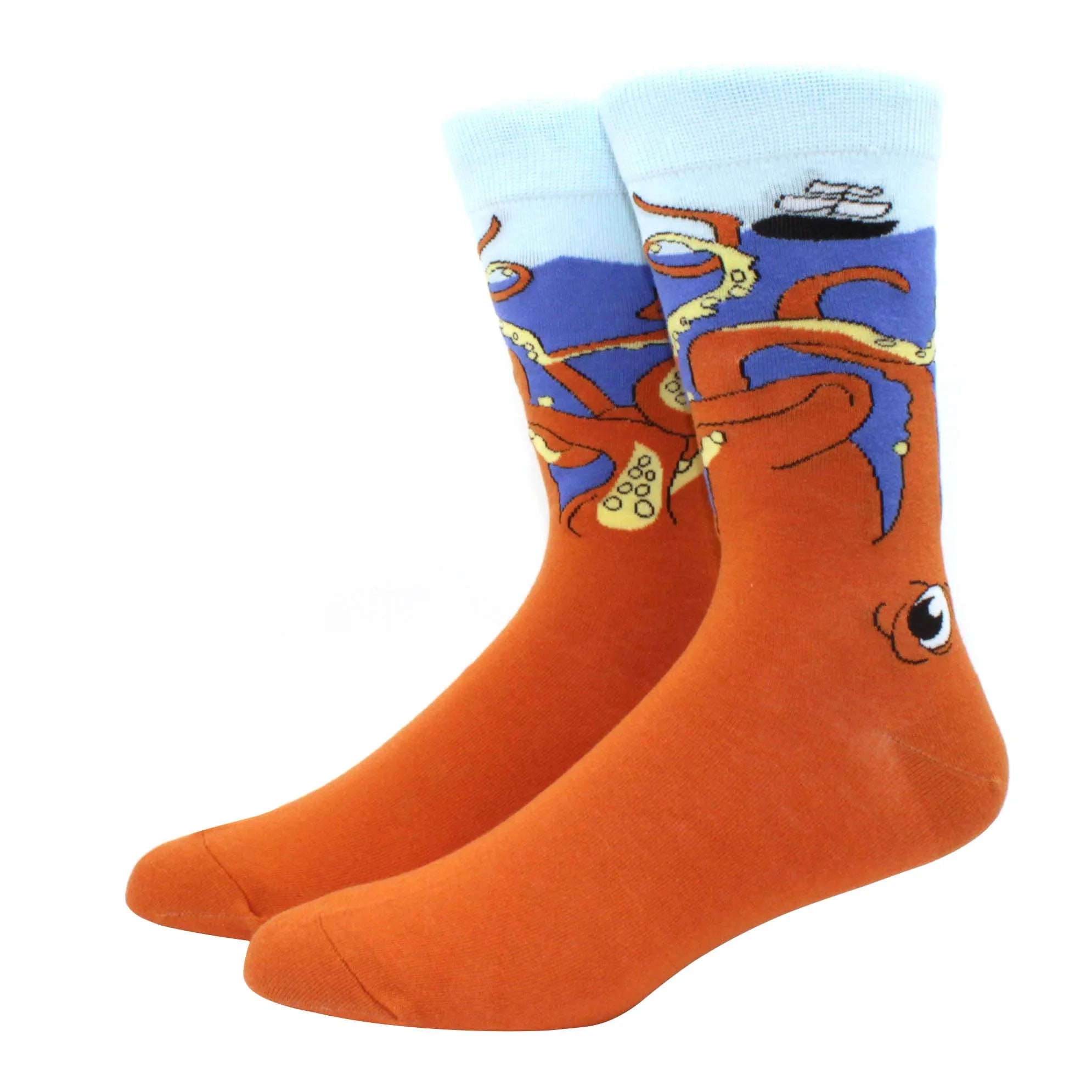 Men'S Fashion Pattern Dress Funky Fun Colorful Socks Luxury Crazy Novelty Dress Socks Cotton Happy Funny Animal Socks