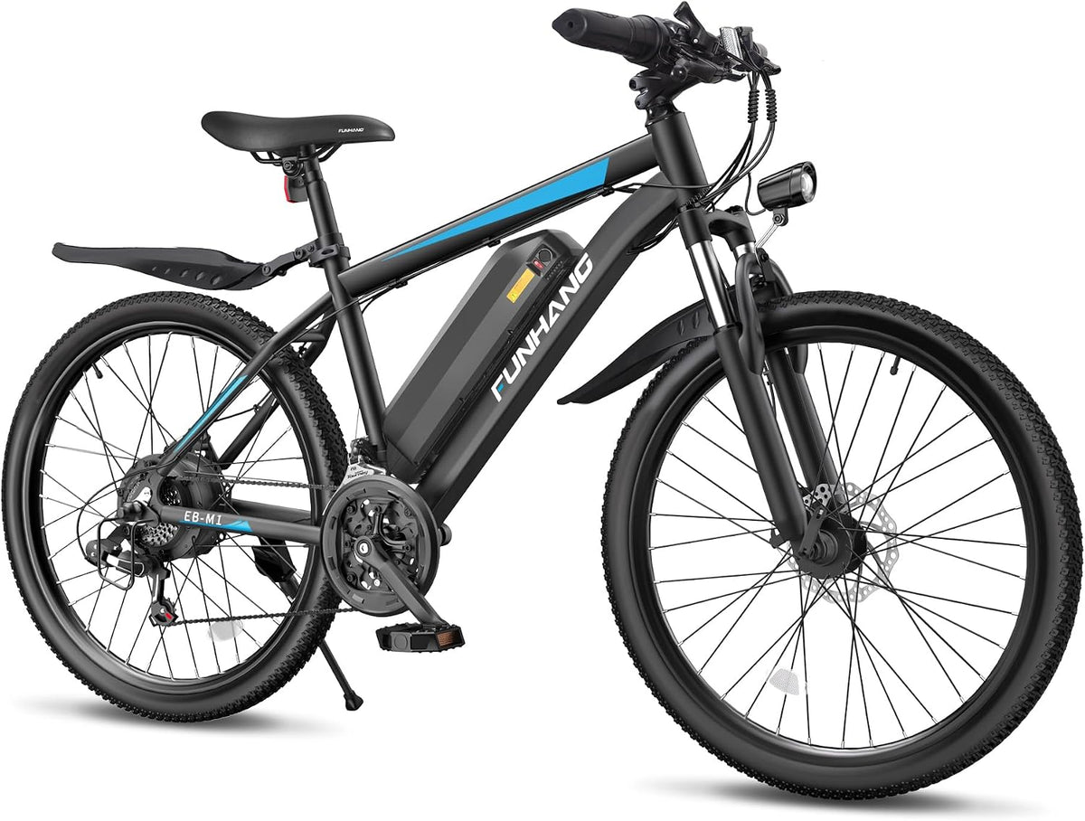 Electric Bike for Adults, 1000W Peak Ebike, 50Miles Electric Mountain Bike, 26" Adult Electric Bicycle with 48V Removable Battery, Fenders,7 Speed, Front Suspension, UL 2849 Certified