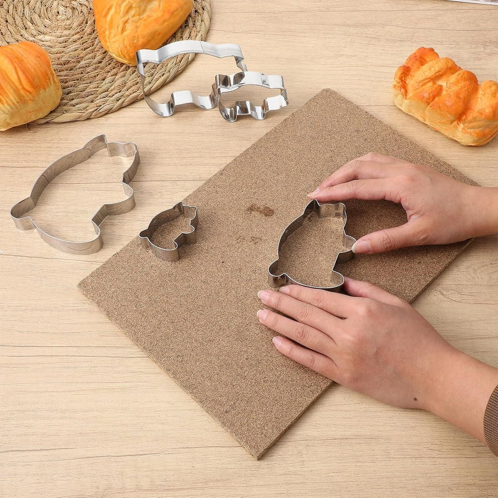 5 Pcs Pig Cookie Cutter, Mexican Set | Pig Cookie Cutter Mexican Set, Concha Marranitos & Puerquito Shapes, 5.5"-2.0"