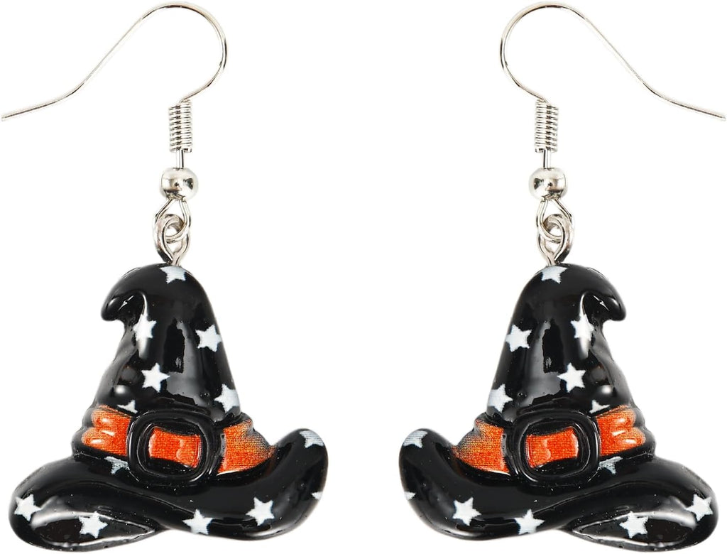 Punk Halloween Earrings for Women,Witch Skull Skeleton Dangle Earrings for Women,Scary Halloween Party Earring for Halloween Accessories