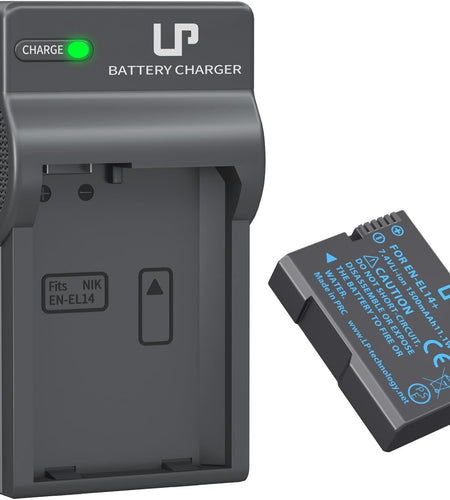 EN-EL14 EN El14A Battery Charger Pack,  Charger Compatible with Nikon D3500, D5600, D3300, D5100, D5500, D3100, D3200, D5200, D5300, D3400, DF, Cooix P7000, P7100, P7700, P7800 Cameras & More