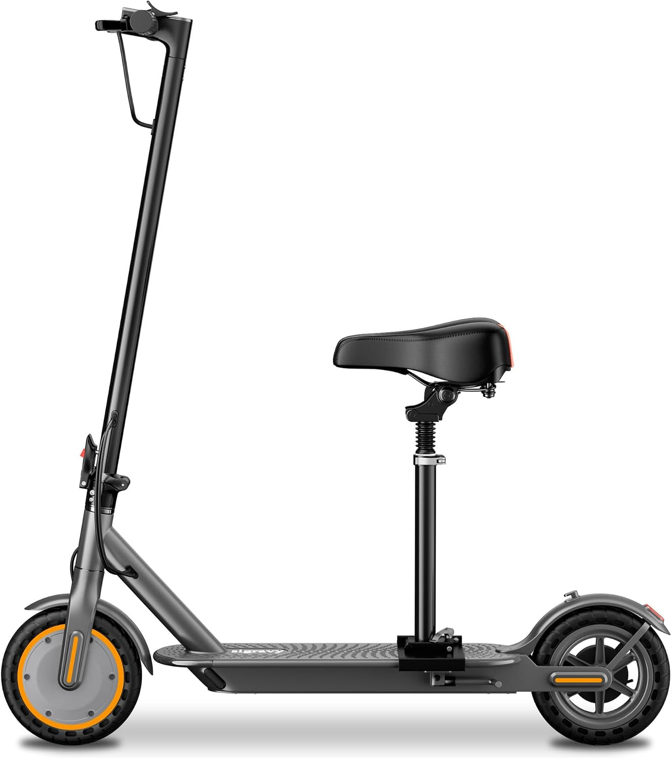 Electric Scooter with Seat, 350W Folding Scooter for Adults & Teens | Seated Folding Electric Scooter with 350W Motor, Battery Option, 8.5" Solid Tires, Dual Brake for Teens, Student and Commuter