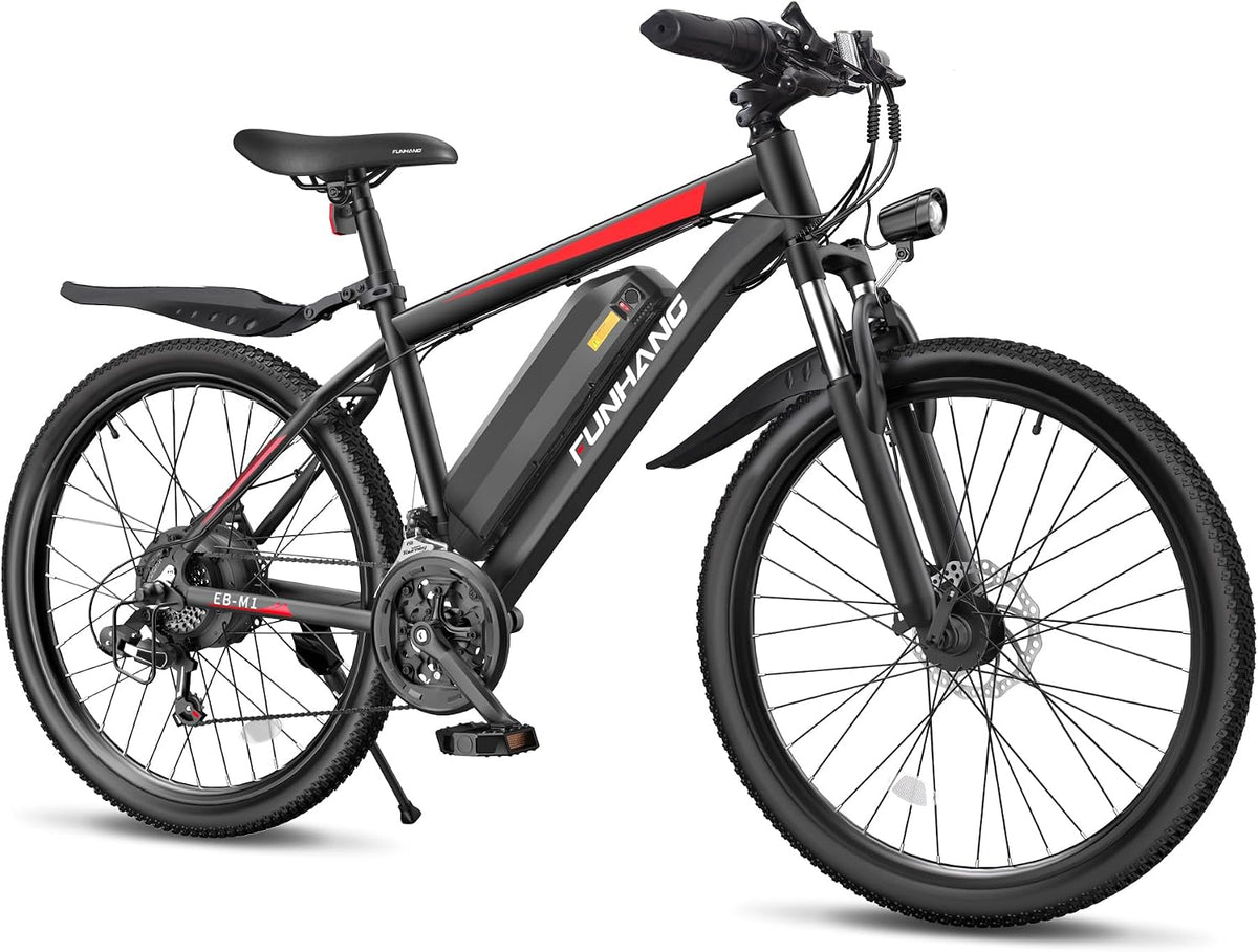 Electric Bike for Adults, 1000W Peak Ebike, 50Miles Electric Mountain Bike, 26" Adult Electric Bicycle with 48V Removable Battery, Fenders,7 Speed, Front Suspension, UL 2849 Certified