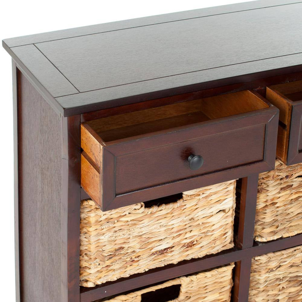 Herman 6-Drawer Red Nightstand Chest