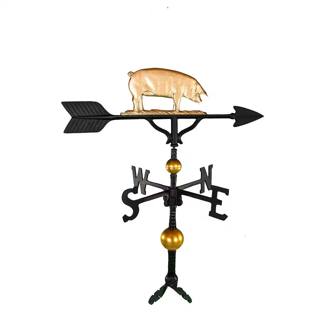 32 In. Deluxe Gold Pig Weathervane