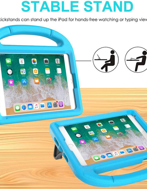 Load image into Gallery viewer, Ipad Mini 5/4/3/2/1 Case for Kids, Durable Shockproof Protective Handle Bumper Stand Cover with 2*Screen Protectors for 7.9 Inch Apple Ipad Mini 5Th/4Th/3Rd/2Nd/1St Generation, Blue
