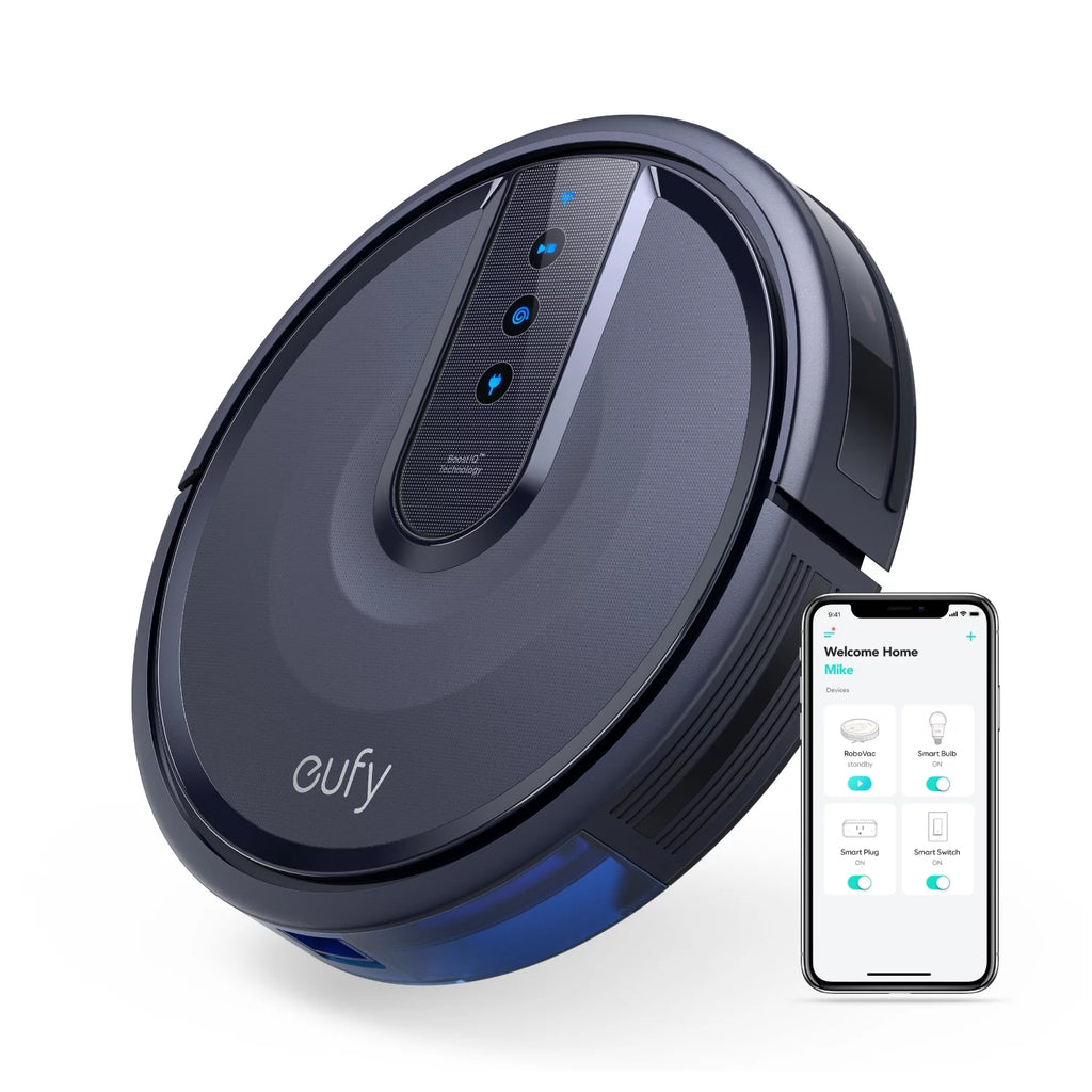 T21231, Robotic Floor Cleaners, Wi-Fi Compatible, Robovac 25C Wi-Fi Connected Robot Vacuum, 100 Minute Battery Life, 1 Each, Black, 1, 1, 1