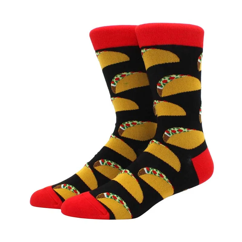 Men'S Fashion Pattern Dress Funky Fun Colorful Socks Luxury Crazy Novelty Dress Socks Cotton Happy Funny Animal Socks