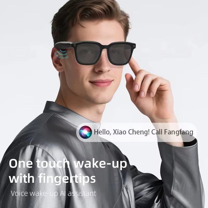 2026 New AI Smart Glasses AI Translation 8MP HD Camera 4K Shooting Image Conversation Recording Listening to Music Smart Glasses