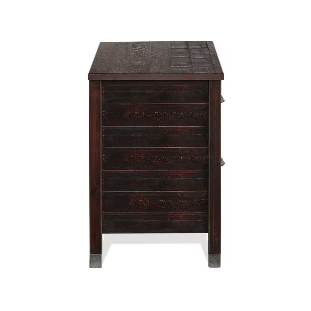 Baja 2-Drawer Walnut Nightstand