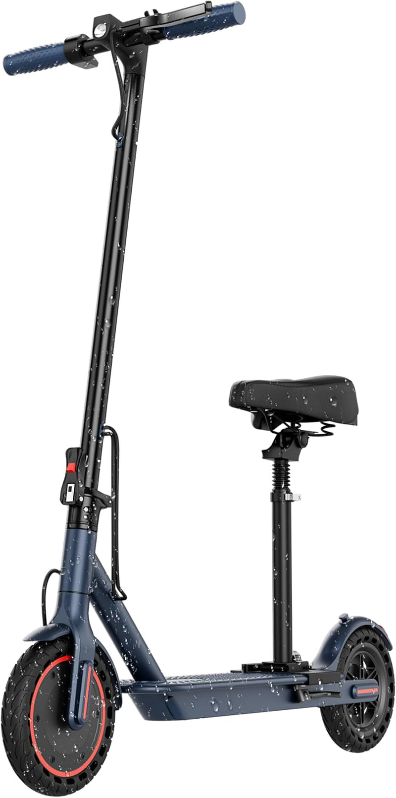 Electric Scooter with Seat, 350W Folding Scooter for Adults & Teens | Seated Folding Electric Scooter with 350W Motor, Battery Option, 8.5" Solid Tires, Dual Brake for Teens, Student and Commuter