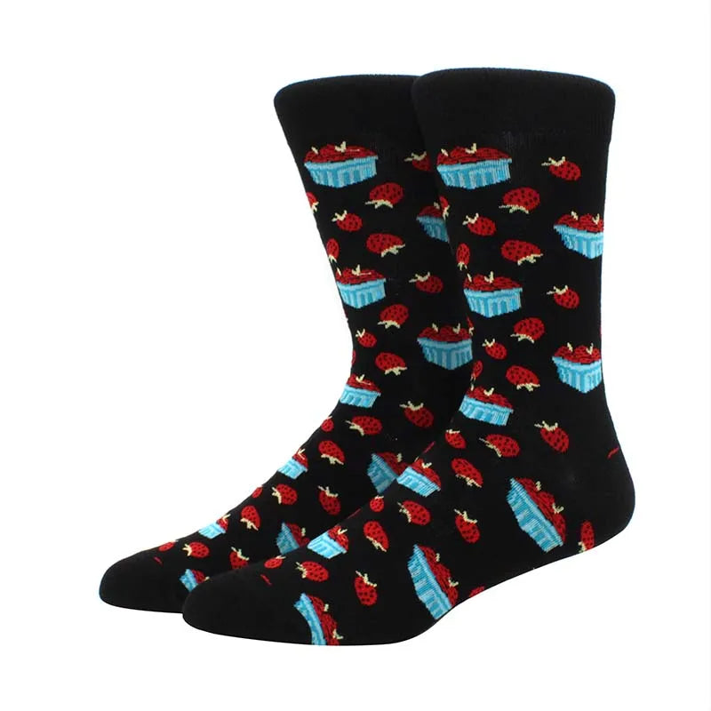 Men'S Fashion Pattern Dress Funky Fun Colorful Socks Luxury Crazy Novelty Dress Socks Cotton Happy Funny Animal Socks