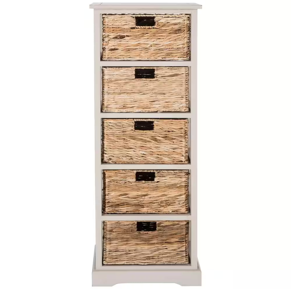 Vedette 5-Drawer Rustic Gray Storage Chest