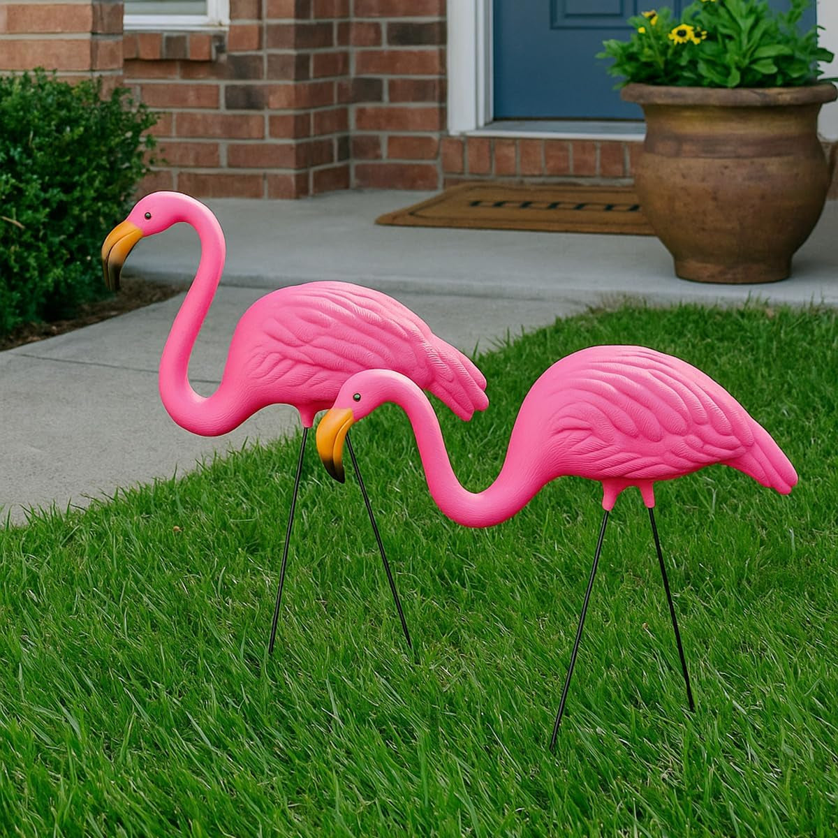 Pink Flamingos Yard Decorations - 2 Pack - Extra Large 24"