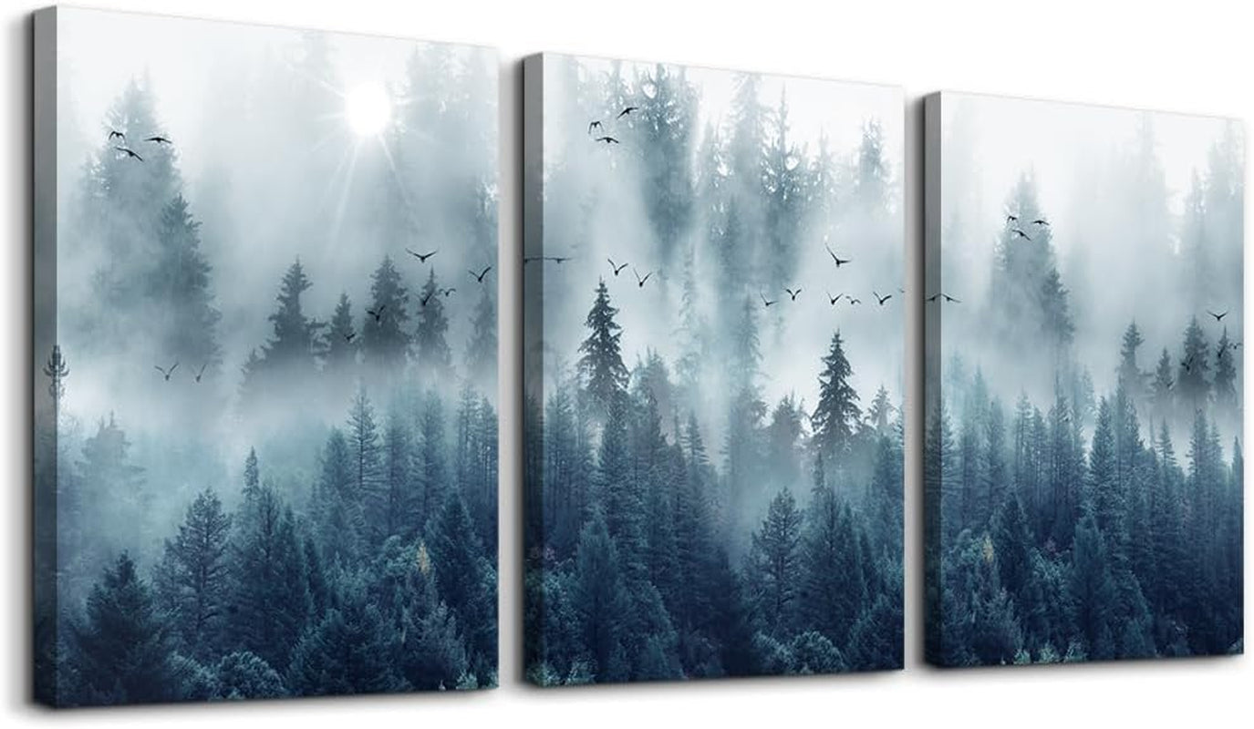 Set of 3 Wall Art Canvas Prints, Beach Sunrise Sunset Pictures Wall Decor Ocean Waves Nature Seascape Poster Coastal Landscape Painting for Living Room, Bedroom, Office Home Decor