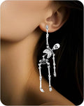 Punk Halloween Earrings for Women,Witch Skull Skeleton Dangle Earrings for Women,Scary Halloween Party Earring for Halloween Accessories