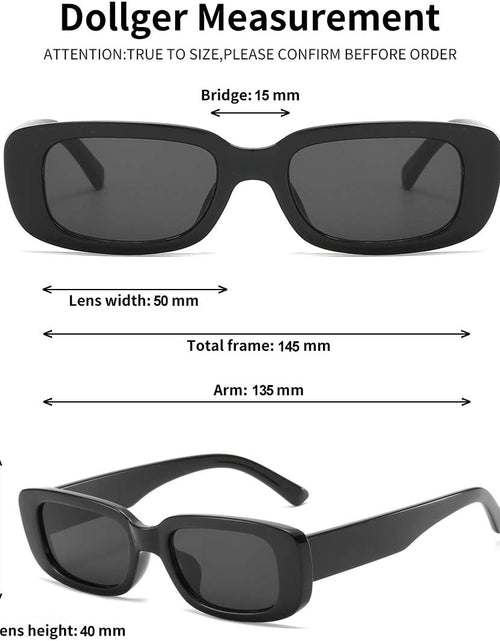 Load image into Gallery viewer, Rectangle Sunglasses for Women Men Trendy Retro Fashion Sunglasses UV 400 Protection Square Fram
