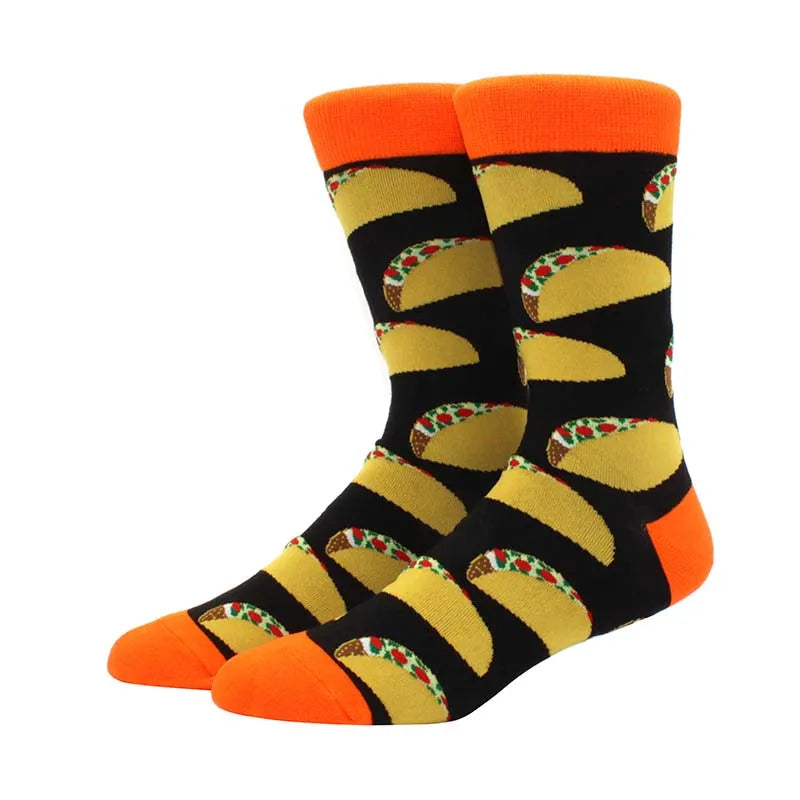 Men'S Fashion Pattern Dress Funky Fun Colorful Socks Luxury Crazy Novelty Dress Socks Cotton Happy Funny Animal Socks