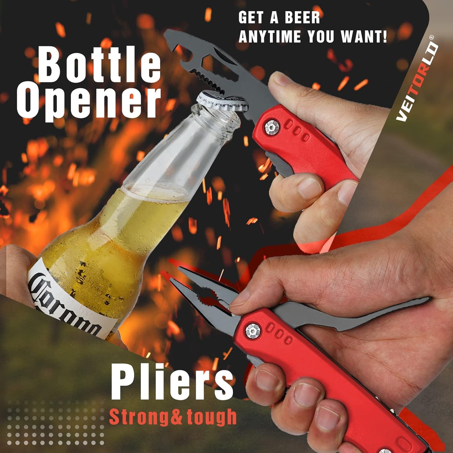 Gifts for Men Women Fathers Day, Anniversary Birthday Gifts Ideas for Dad Grandpa Him, All in One Tools Hammer Multitool, Camping Accessories Survival Gear, Unique Fishing Hunting Tools Gifts