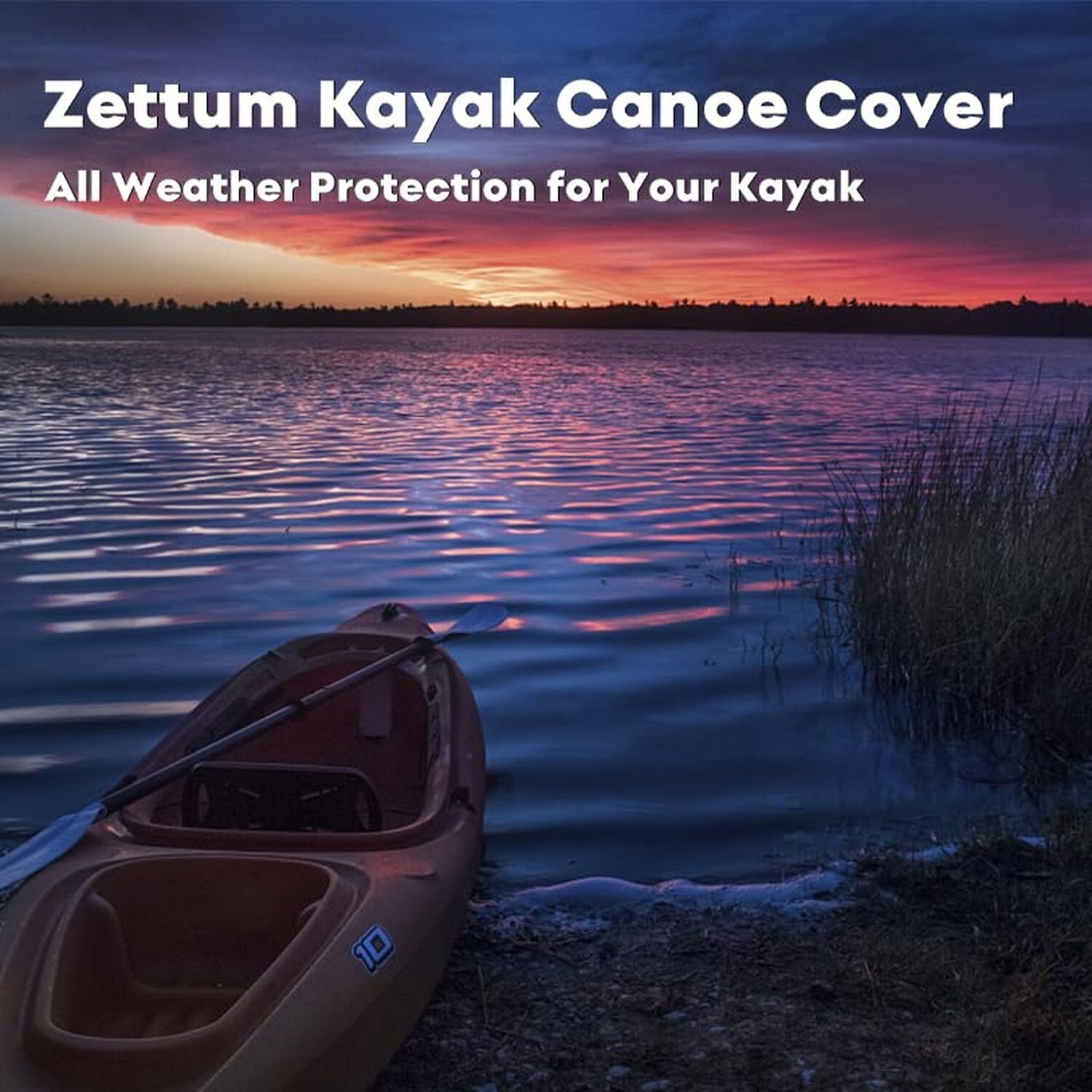 Kayak Cover 15 FT - 600D Kayak Canoe Cover for Outdoor Storage Heavy Duty & W...