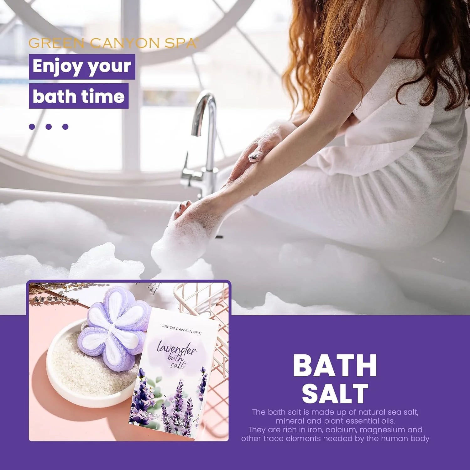 11 Pcs Lavender Spa Baskets Gift Kits, Relaxing Mothers Day Gift
