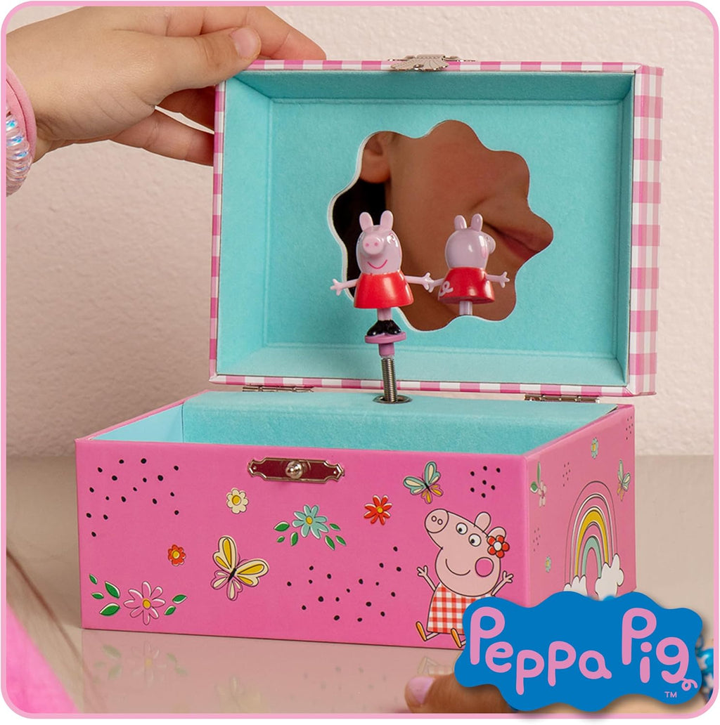Peppa Pig Jewelry Box for Girls Musical Jewelry Box with Spinning Figurine, Peppa Pig Toys for Kids Ages 3-5 Plays Peppa Pig Theme Song