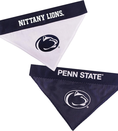 Collegiate Pet Accessories, Reversible Bandana, Penn State Nittany Lions, Large/X-Large