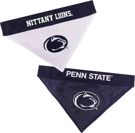 Collegiate Pet Accessories, Reversible Bandana, Penn State Nittany Lions, Large/X-Large