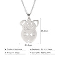 Pig Necklaces. Stainless Steel Pendant Necklace