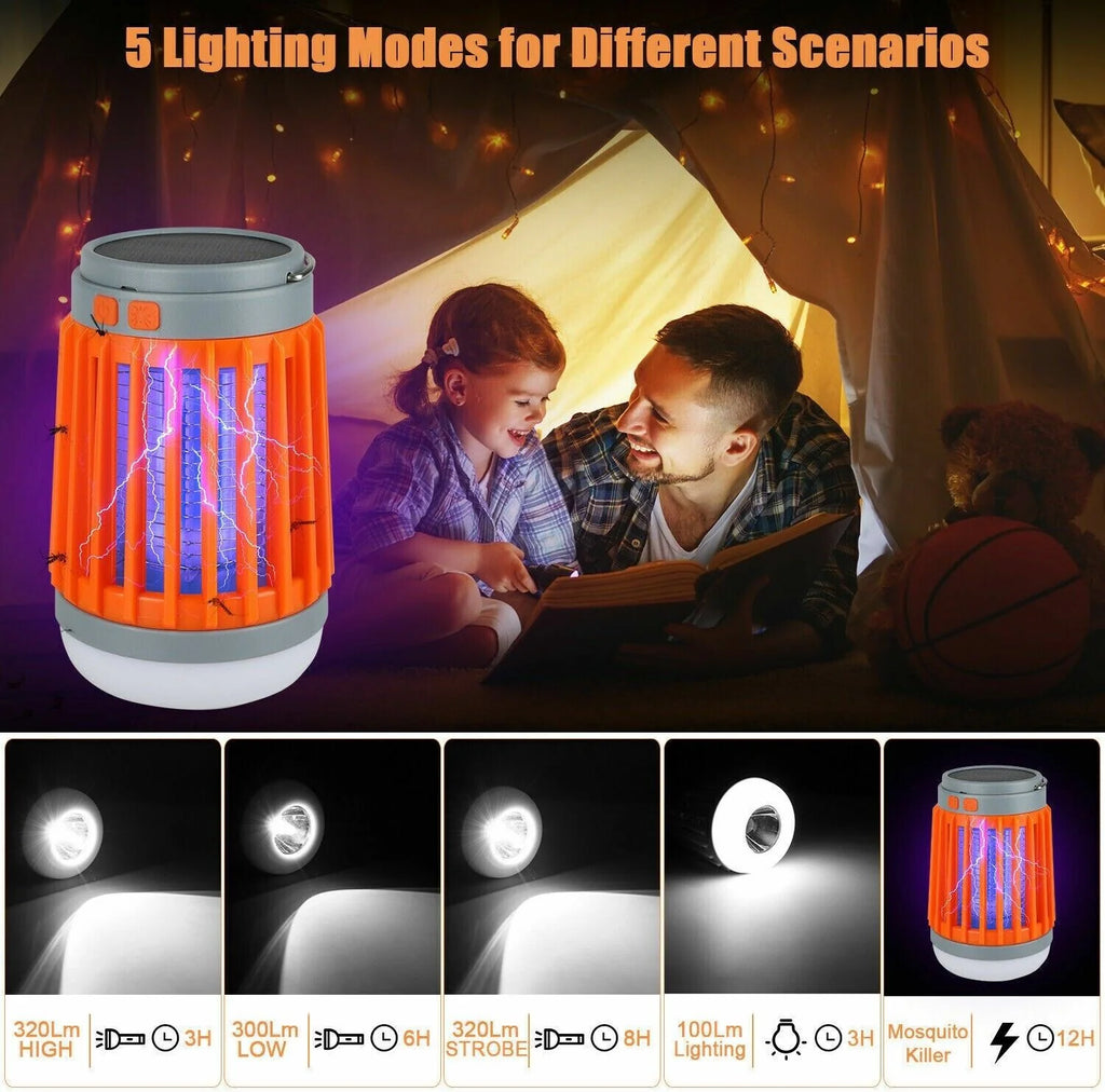Solar USB Mosquito Killer Light    Electronic Insect Zapper and Lamp