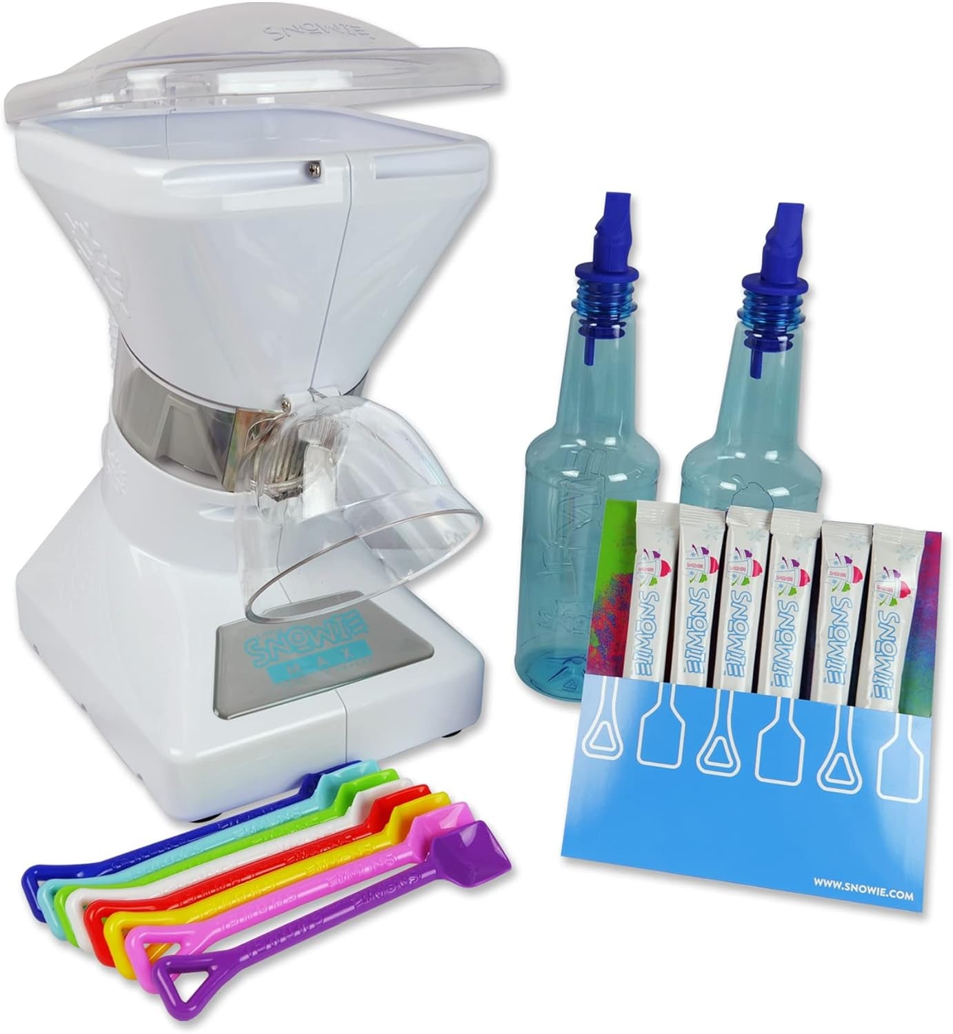 - Little  Max Snow Cone Machine - Premium Shaved Ice Maker, with Powder Sticks Syrup Mix, Entrepreneur Kit