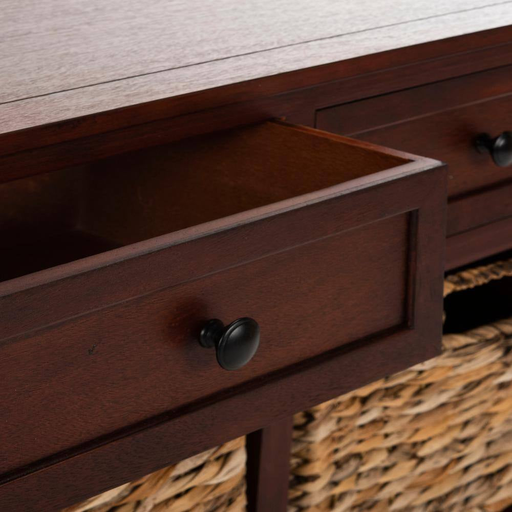 Herman 6-Drawer Red Nightstand Chest
