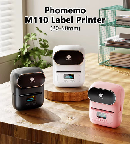 Phomemo M110 Portable Label Printer Mini Thermal Self-Adhesive Sticker Printer Mobile Pocket Tag Price UV Label Sticker Printer