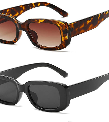 Rectangle Sunglasses for Women Men Trendy Retro Fashion Sunglasses UV 400 Protection Square Fram