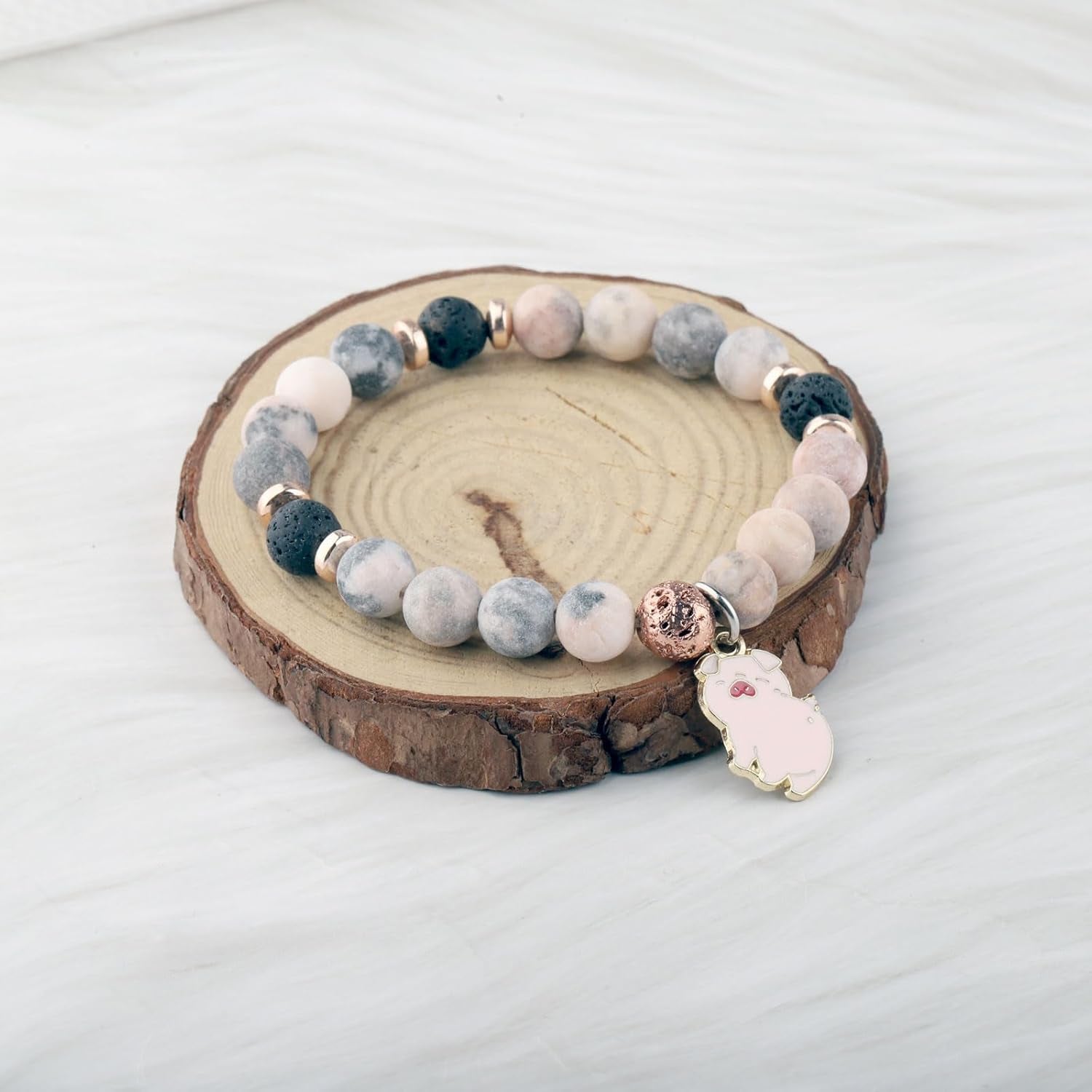 Pig Jewelry Pink Pig Charm Bracelet Pig Gift Pig Lover Gift Pig Mom Gift