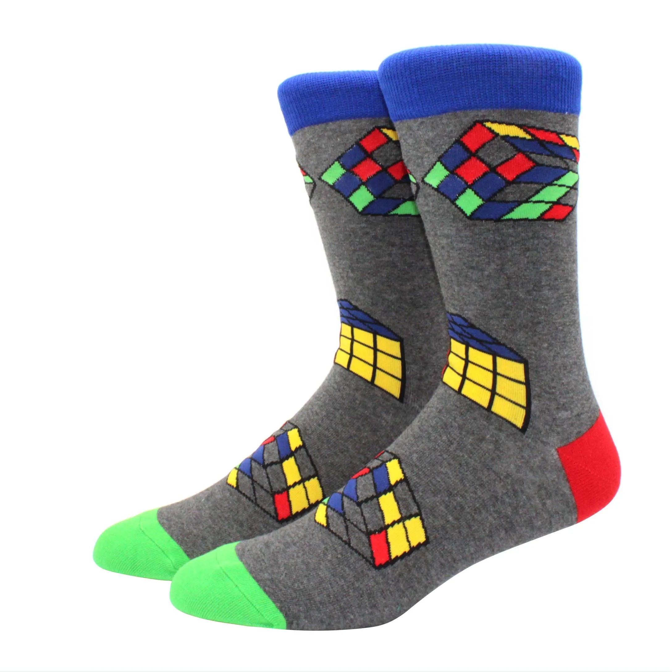 Men'S Fashion Pattern Dress Funky Fun Colorful Socks Luxury Crazy Novelty Dress Socks Cotton Happy Funny Animal Socks