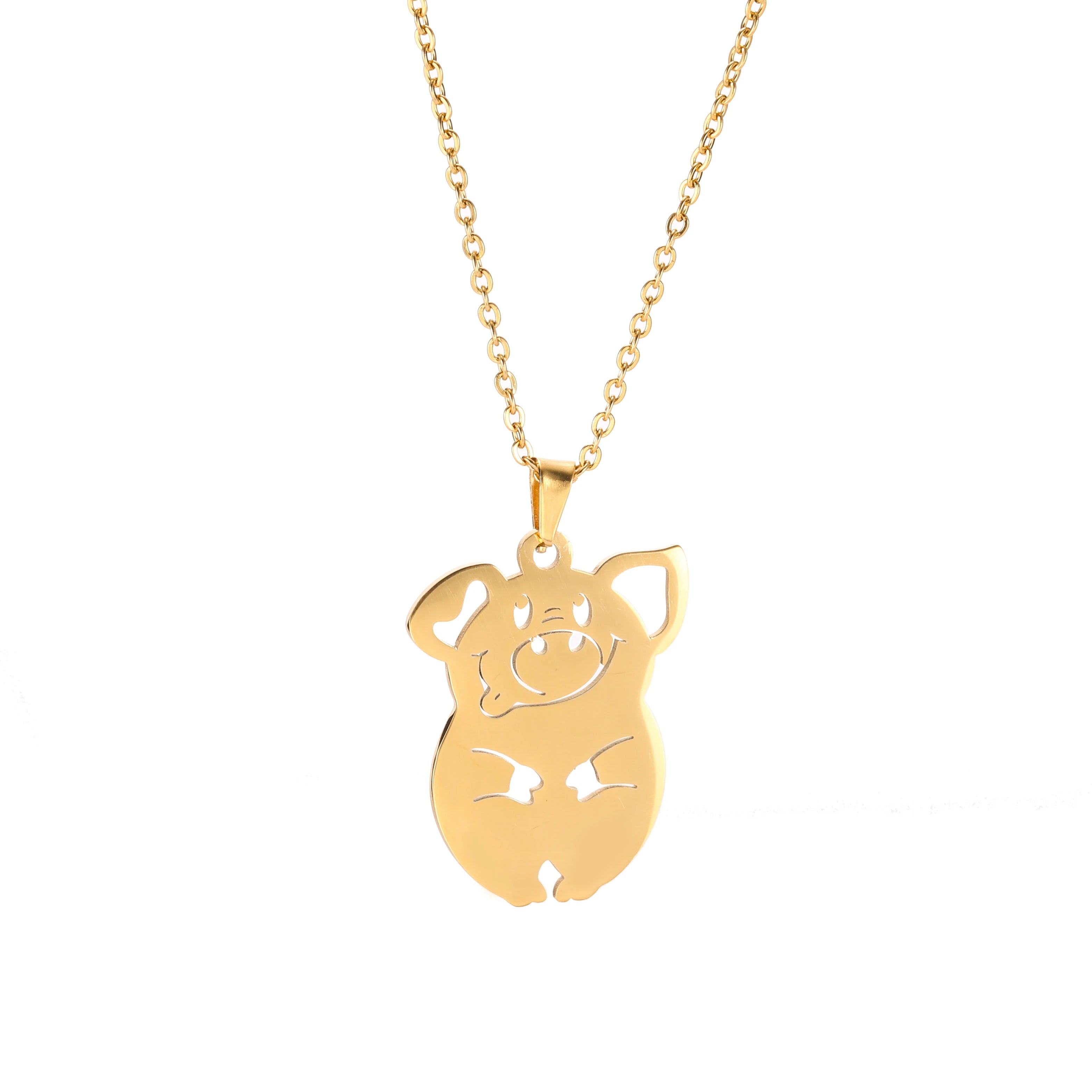 Pig Necklaces. Stainless Steel Pendant Necklace