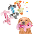 Animal Squeaky Toys for Dogs (Elephant/Duck/Pig) - Durable Chew Toys for Aggressive Chewers with Teeth Cleaning
