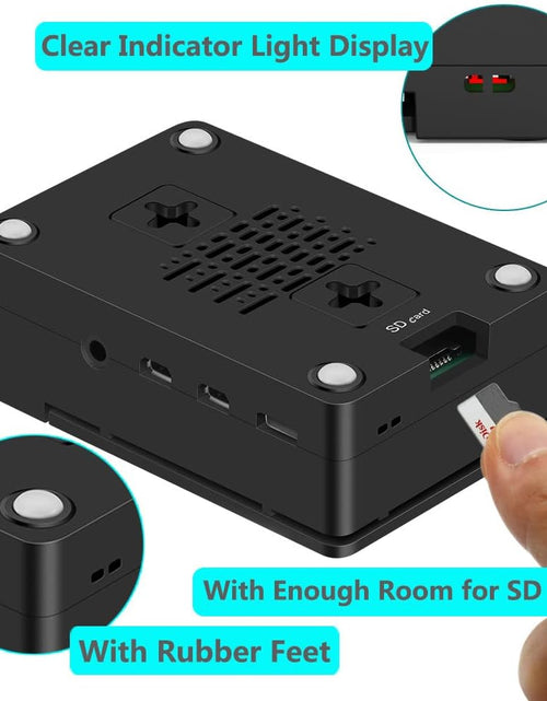 Load image into Gallery viewer, Raspberry Pi 4 Fan ABS Case with Cooling Fan, Heatsink, Simple Removable Top Cover for Pi 4 Model B/ 4B
