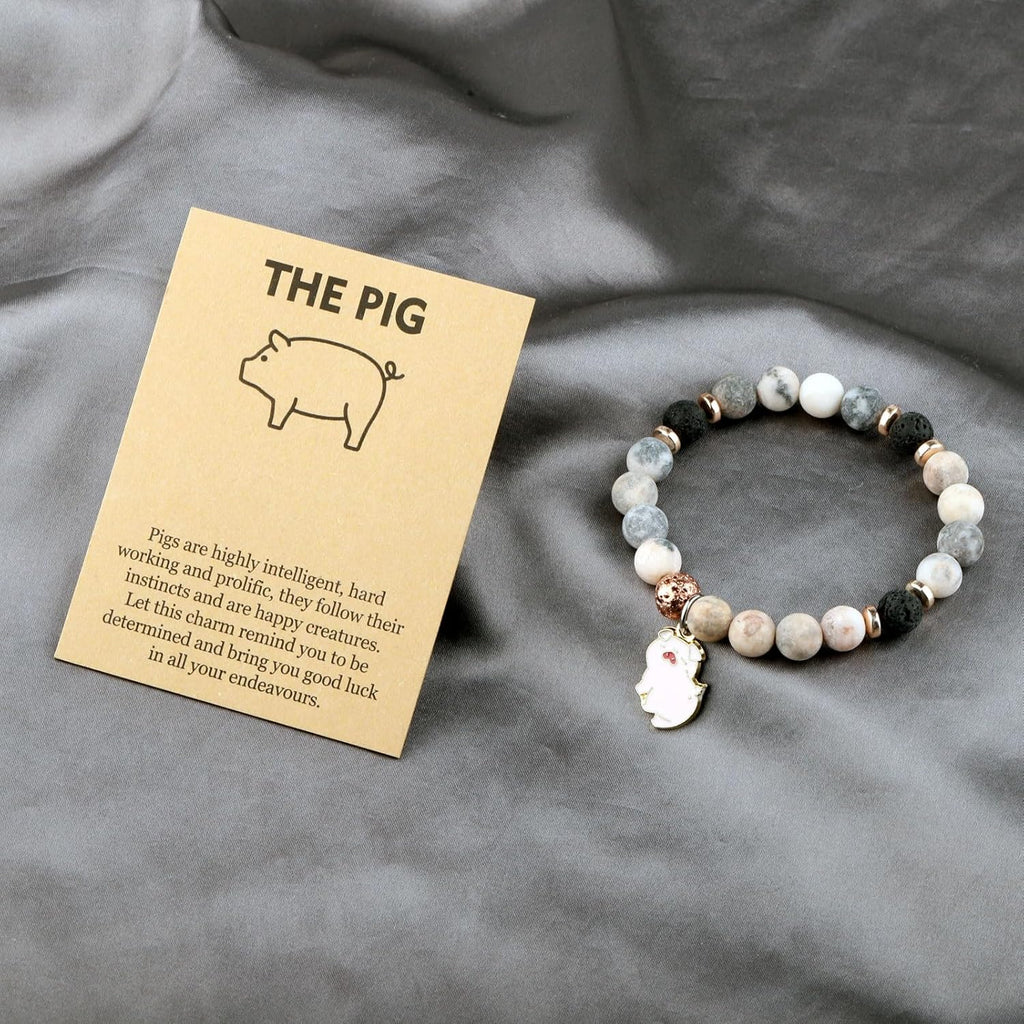 Pig Jewelry Pink Pig Charm Bracelet Pig Gift Pig Lover Gift Pig Mom Gift