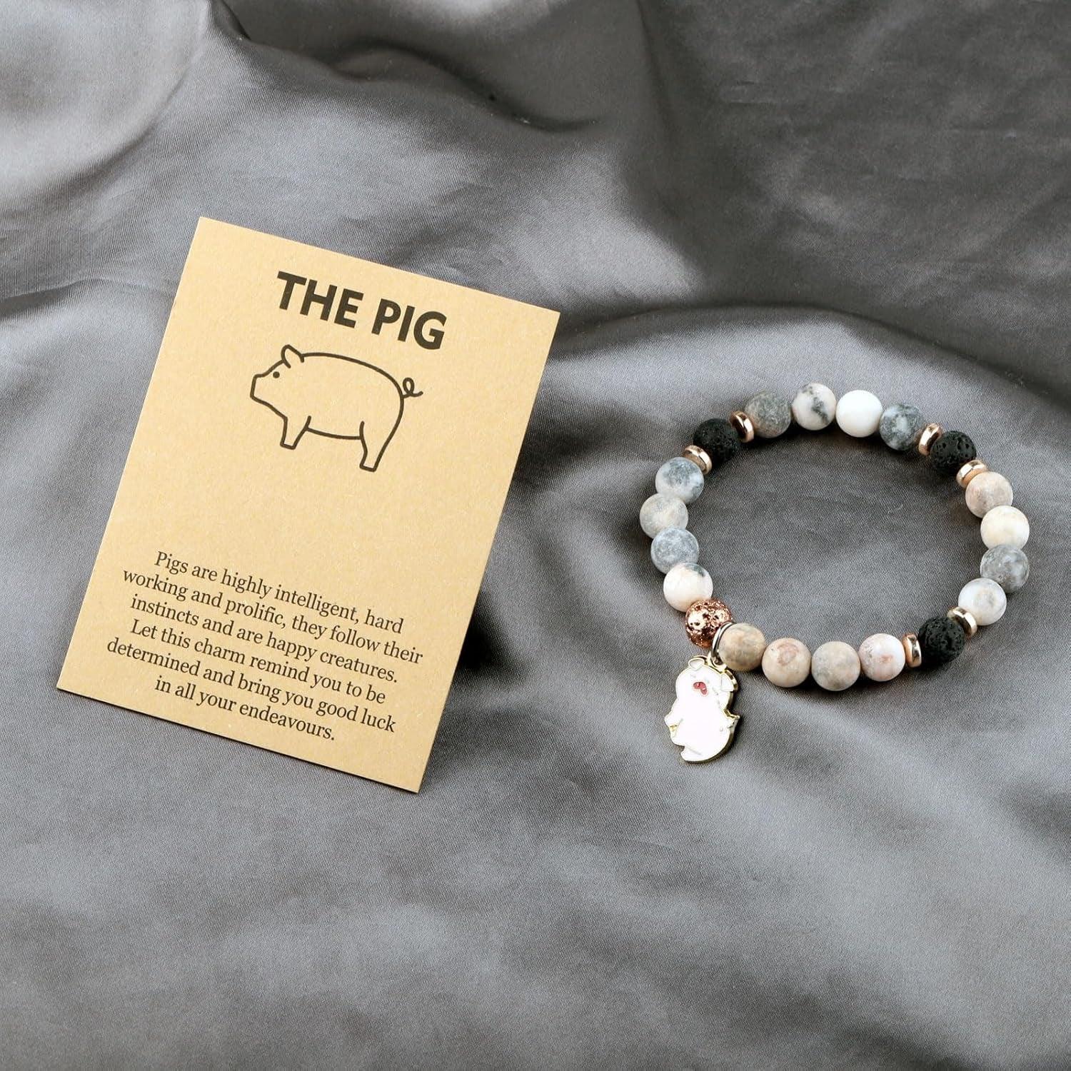 Pig Jewelry Pink Pig Charm Bracelet Pig Gift Pig Lover Gift Pig Mom Gift