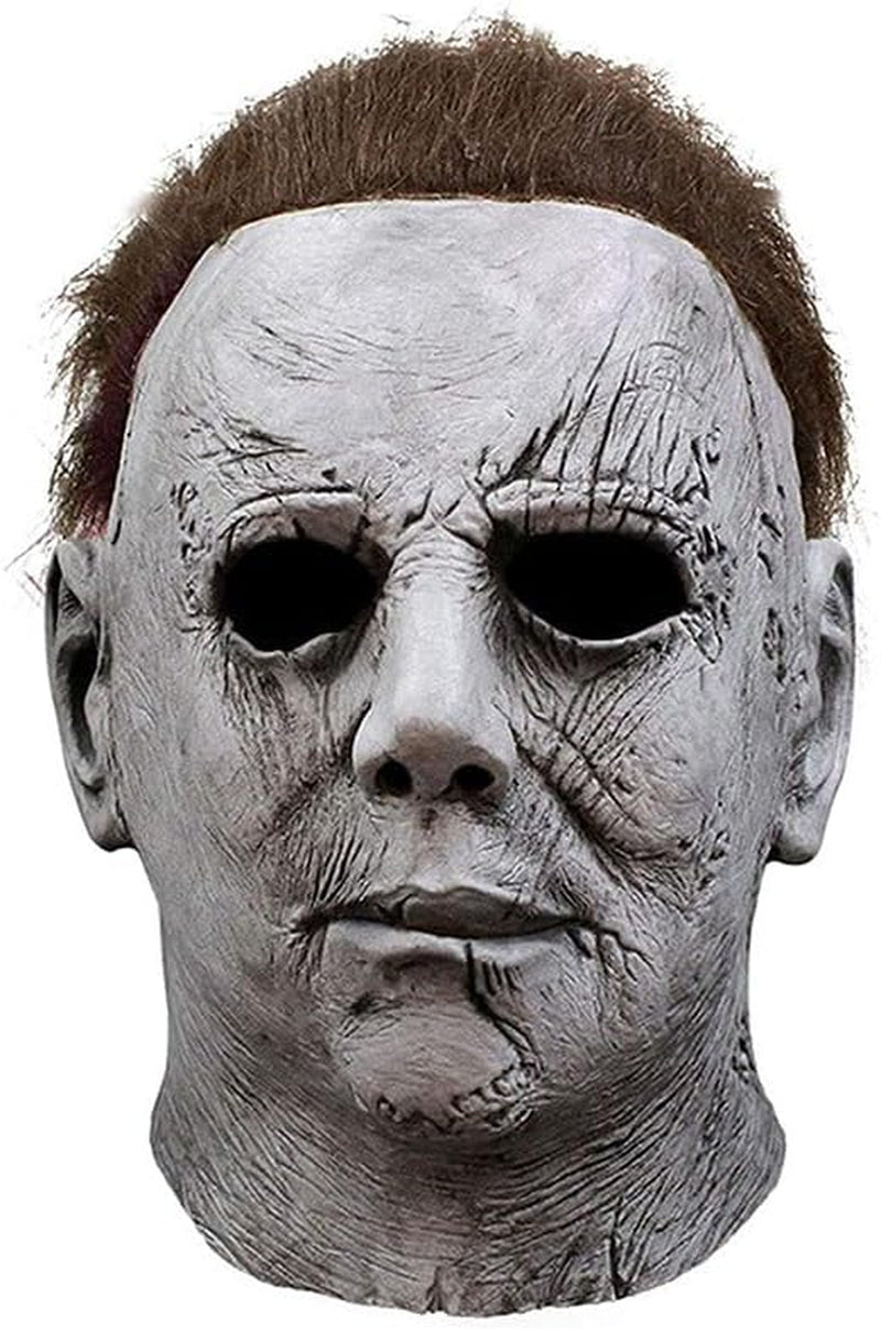 Halloween Michael Myers Mask 2024 Halloween Horror Cosplay Costume Scar Mask