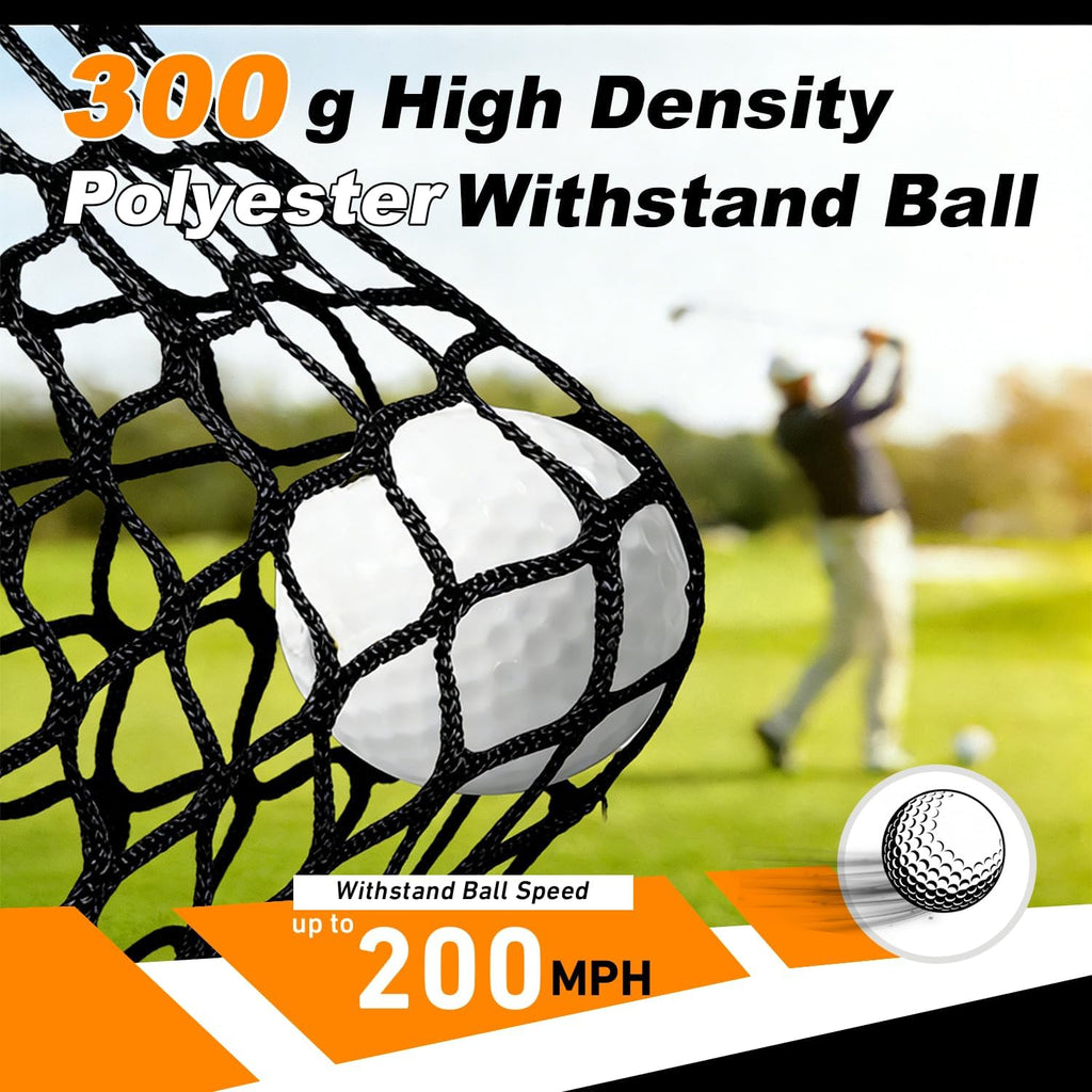 Golf Practice Net.  12 X 7 Ft Professional Backstop with Silent Velvet Target