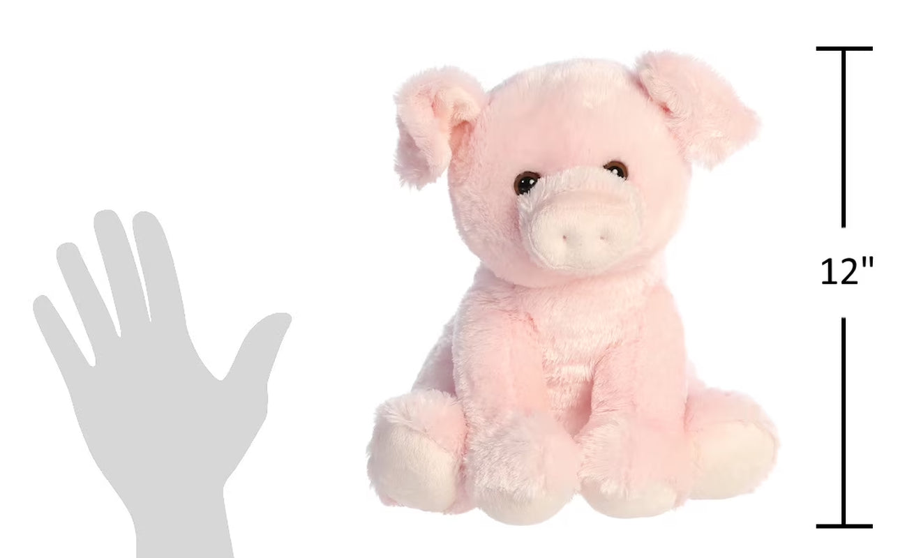 - Large Pink - 12" Pig - Cuddly Stuffed Animal