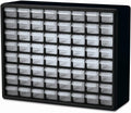 64-Drawer Plastic Storage Cabinet, 20"W X 6"D X 16"H, Black | Plastic Cabinet W/ Drawers for Garage Organization, Beads, Building Bricks Storage, Teacher Toolbox, Makeup Organizer, 10764